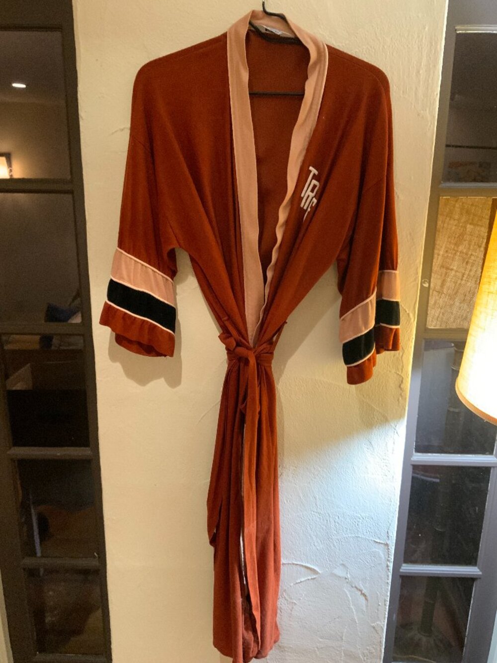 Vintage Monogrammed TRF Robe Lounge Wrap